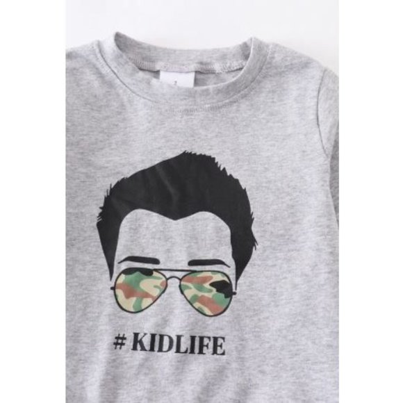 NEW Men's Grey #DADLIFE Print Long Sleeve Family Shirt Size Large - Picture 4 of 8